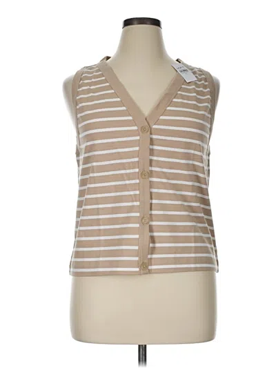 Ann Taylor Loft Tank Top Tan Plunge Neckline Tops In Neutral