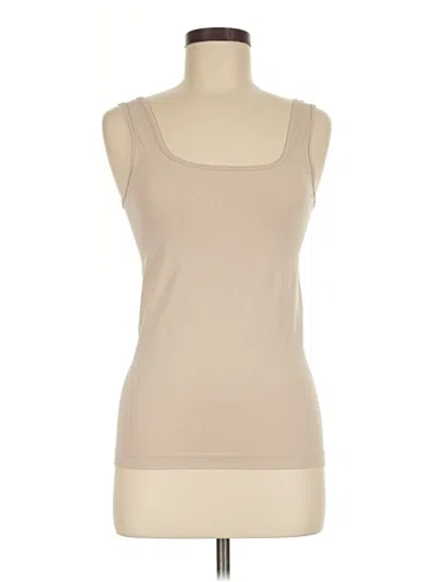 Pre-owned Ann Taylor Loft Tank Top Tan Strapless Neckline Tops