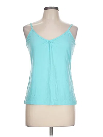 Pre-owned Ann Taylor Loft Tank Top Teal Halter Neckline Tops