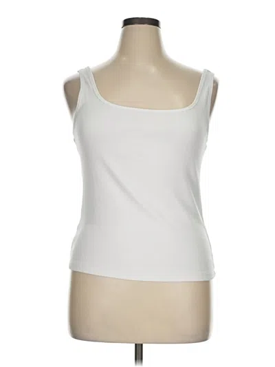 Pre-owned Ann Taylor Loft Tank Top White Strapless Neckline Tops