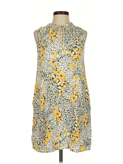 Pre-owned Ann Taylor Loft Tank Top Yellow Halter Neckline Tops