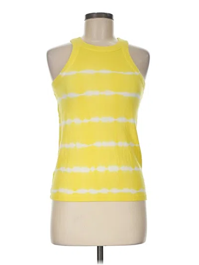 Pre-owned Ann Taylor Loft Tank Top Yellow Halter Neckline Tops