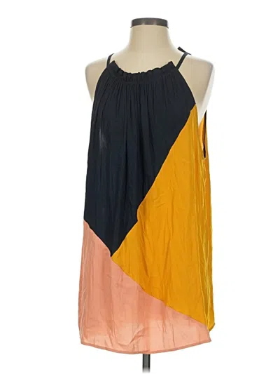 Pre-owned Ann Taylor Loft Tank Top Yellow Halter Neckline Tops