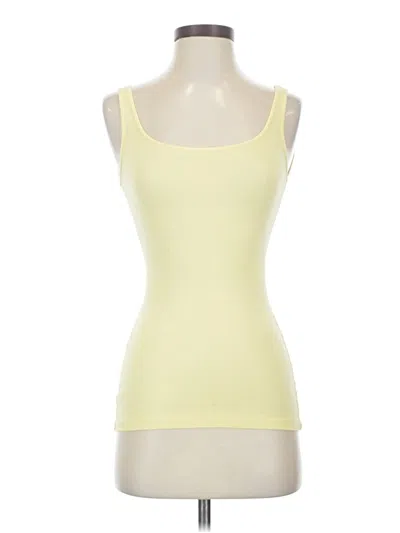 Pre-owned Ann Taylor Loft Tank Top Yellow Strapless Neckline Tops