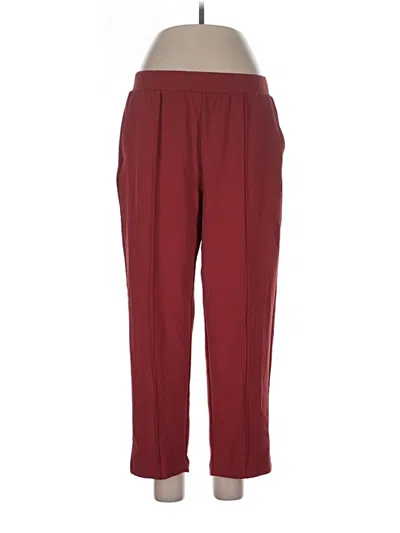 Pre-owned Ann Taylor Loft Track Pants In Burgundy