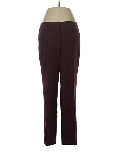 Pre-owned Ann Taylor Loft Track Pants In Burgundy