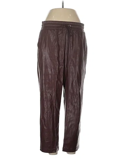 Pre-owned Ann Taylor Loft Track Pants In Burgundy