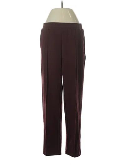 Pre-owned Ann Taylor Loft Track Pants In Burgundy