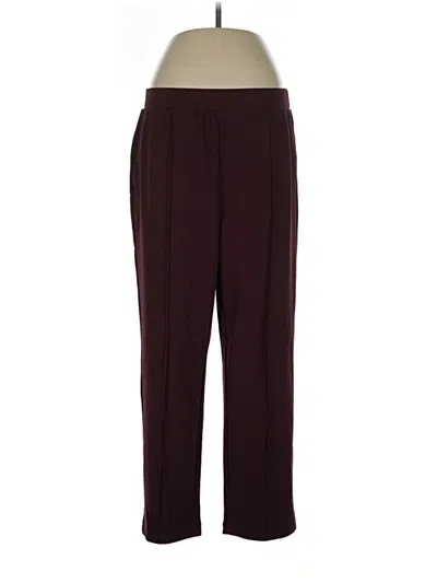 Pre-owned Ann Taylor Loft Track Pants In Burgundy