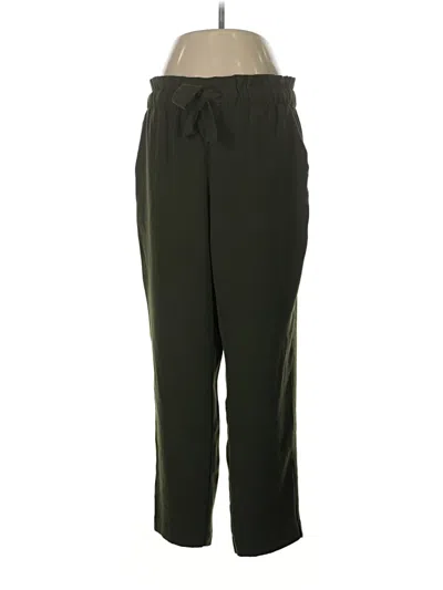 Pre-owned Ann Taylor Loft Track Pants In Green