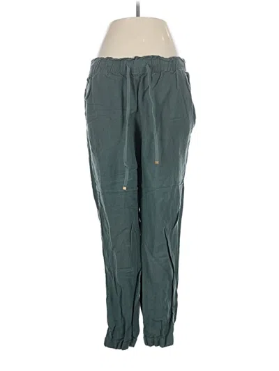Pre-owned Ann Taylor Loft Track Pants In Green