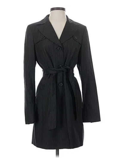 Pre-owned Ann Taylor Loft Trenchcoat In Black