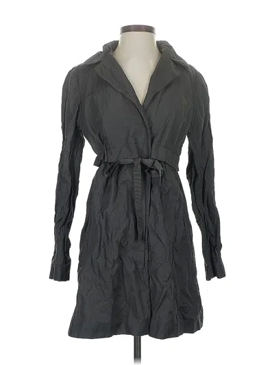 Pre-owned Ann Taylor Loft Trenchcoat In Gray