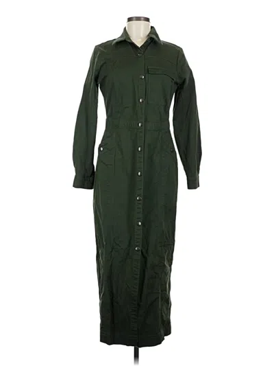 Pre-owned Ann Taylor Loft Trenchcoat In Green