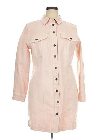Pre-owned Ann Taylor Loft Trenchcoat In Pink