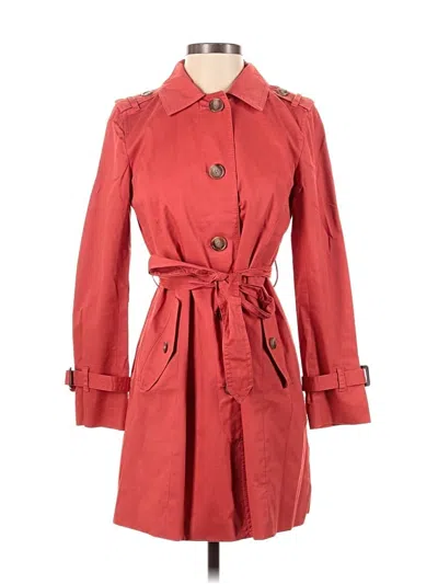 Pre-owned Ann Taylor Loft Trenchcoat In Red