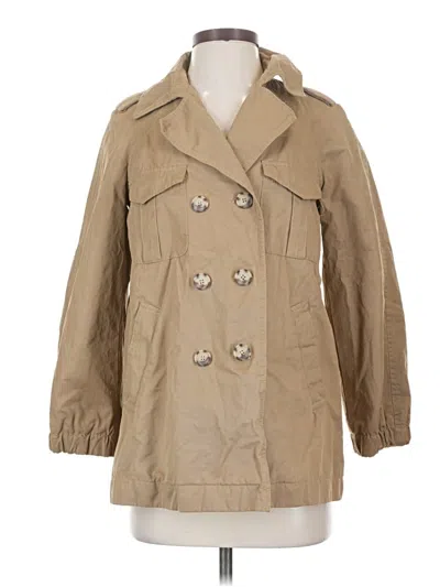 Pre-owned Ann Taylor Loft Trenchcoat In Tan