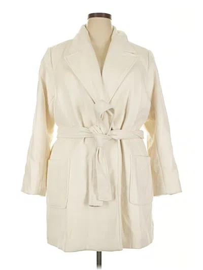 Pre-owned Ann Taylor Loft Trenchcoat In White