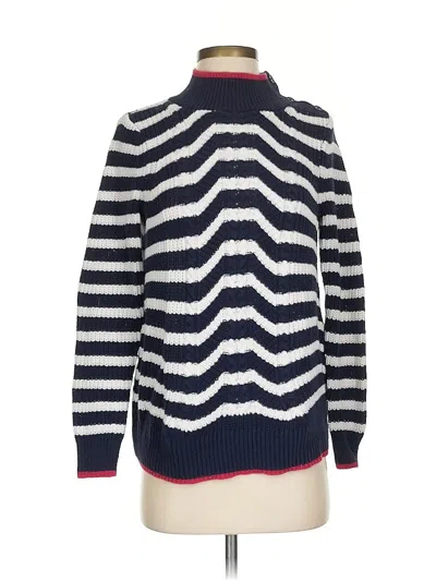 Pre-owned Ann Taylor Loft Turtleneck Sweater In Blue