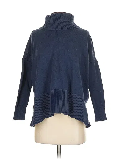 Pre-owned Ann Taylor Loft Turtleneck Sweater In Blue