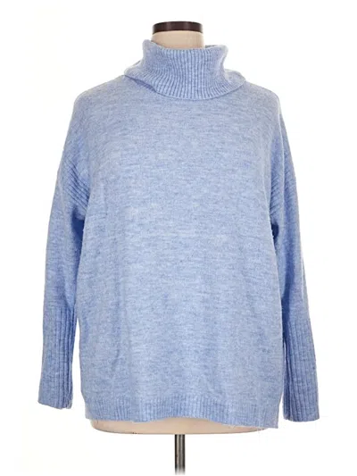 Pre-owned Ann Taylor Loft Turtleneck Sweater In Blue