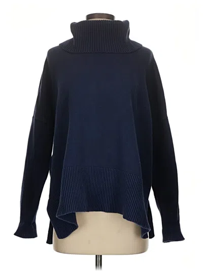 Pre-owned Ann Taylor Loft Turtleneck Sweater In Blue