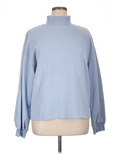 Pre-owned Ann Taylor Loft Turtleneck Sweater In Blue