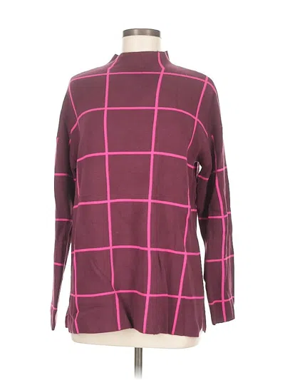 Pre-owned Ann Taylor Loft Turtleneck Sweater In Burgundy