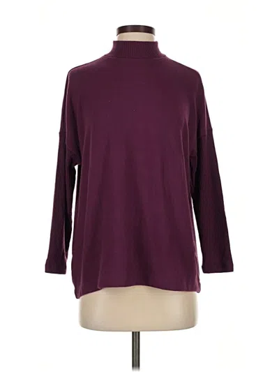 Pre-owned Ann Taylor Loft Turtleneck Sweater In Burgundy