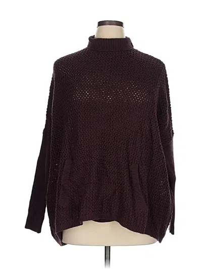 Pre-owned Ann Taylor Loft Turtleneck Sweater In Burgundy