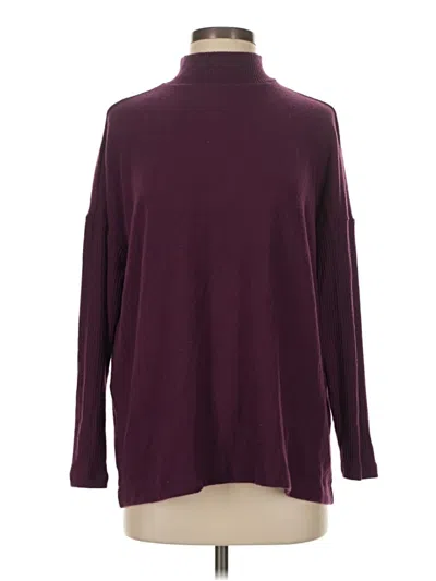Pre-owned Ann Taylor Loft Turtleneck Sweater In Burgundy