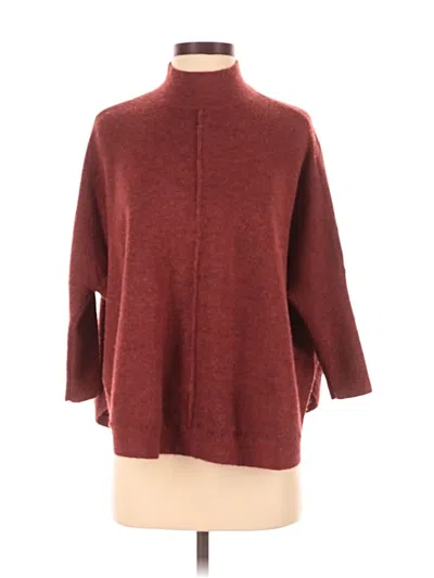 Pre-owned Ann Taylor Loft Turtleneck Sweater In Burgundy