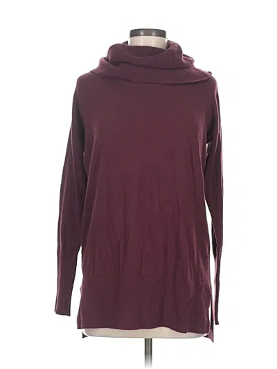 Pre-owned Ann Taylor Loft Turtleneck Sweater In Burgundy