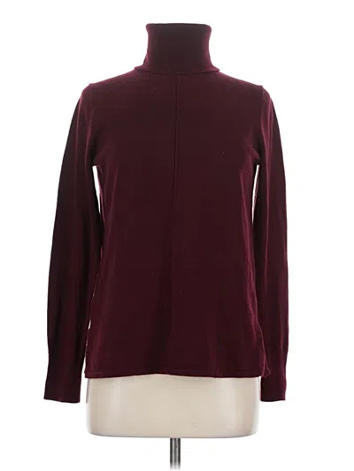 Pre-owned Ann Taylor Loft Turtleneck Sweater In Burgundy
