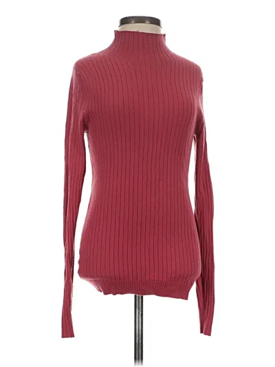 Pre-owned Ann Taylor Loft Turtleneck Sweater In Burgundy