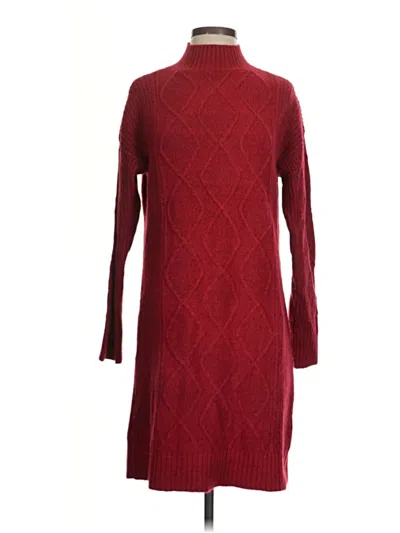 Pre-owned Ann Taylor Loft Turtleneck Sweater In Burgundy