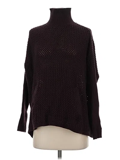 Pre-owned Ann Taylor Loft Turtleneck Sweater In Burgundy