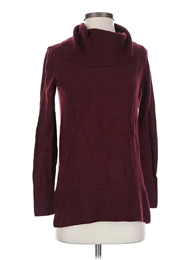 Pre-owned Ann Taylor Loft Turtleneck Sweater In Burgundy