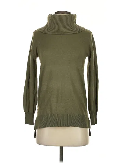 Pre-owned Ann Taylor Loft Turtleneck Sweater In Green