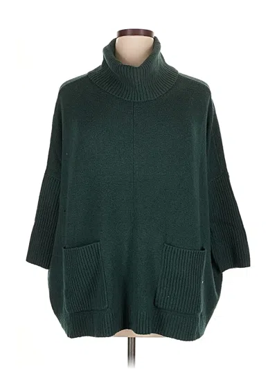Pre-owned Ann Taylor Loft Turtleneck Sweater In Green