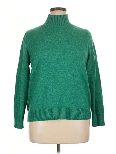Pre-owned Ann Taylor Loft Turtleneck Sweater In Green