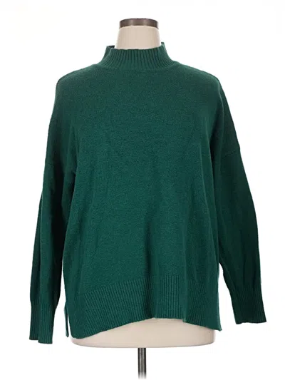 Pre-owned Ann Taylor Loft Turtleneck Sweater In Green