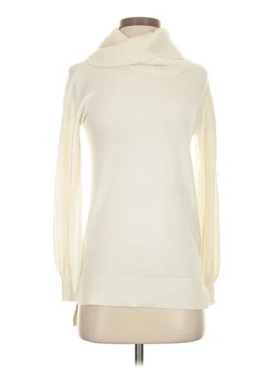 Pre-owned Ann Taylor Loft Turtleneck Sweater In Ivory