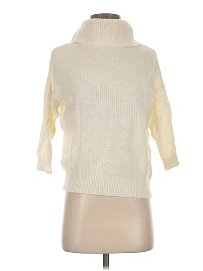 Pre-owned Ann Taylor Loft Turtleneck Sweater In Ivory