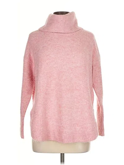 Pre-owned Ann Taylor Loft Turtleneck Sweater In Pink