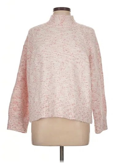 Pre-owned Ann Taylor Loft Turtleneck Sweater In Pink