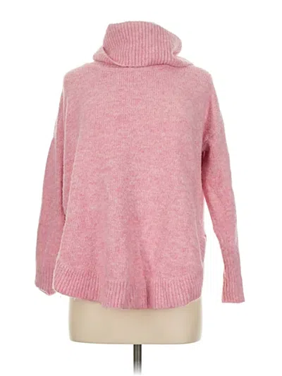 Pre-owned Ann Taylor Loft Turtleneck Sweater In Pink