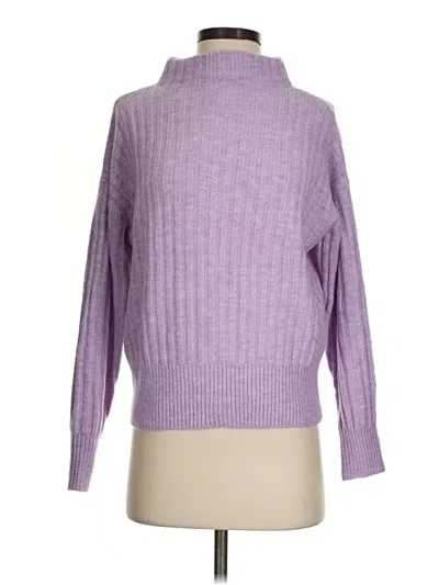 Pre-owned Ann Taylor Loft Turtleneck Sweater In Purple
