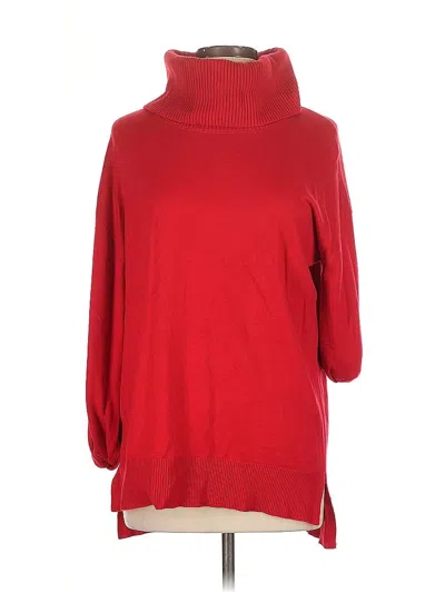 Pre-owned Ann Taylor Loft Turtleneck Sweater In Red