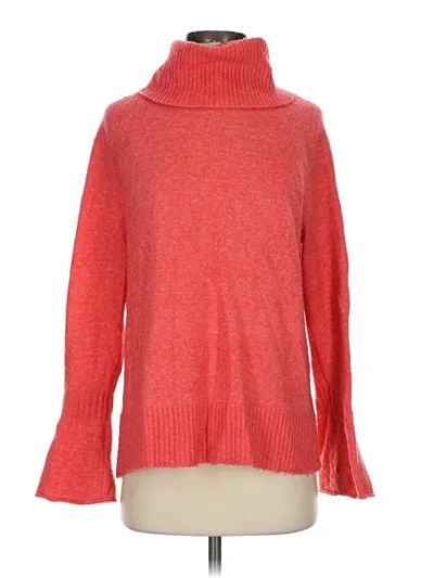 Pre-owned Ann Taylor Loft Turtleneck Sweater In Red